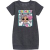 image:imageHYBRID APPAREL  LOL Surprise Dolls  Birthday QT  Celebrate  Toddler amp Youth Girls Fleece DressHeather Charcoal