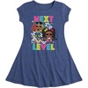 image:imageHYBRID APPAREL  LOL Surprise Dolls  Next Level  Retro School Style  Toddler amp Youth Girls Fit amp Flare DressHeather Navy