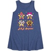 image:imageHYBRID APPAREL  LOL Surprise Dolls  Queen Bee Neon QT Deva amp Sugar  Toddler amp Youth Girls Aline DressHeather Navy