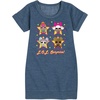 image:imageHYBRID APPAREL  LOL Surprise Dolls  Queen Bee Neon QT Deva amp Sugar  Toddler amp Youth Girls Fleece DressHeather Navy