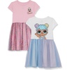 image:imageLOL Surprise Girls Lol Surprise Girls 2pack Tulle Dress Bunlde SetWhitePinkblue  Lt PinkHot Pink