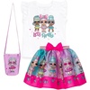 image:imageLOL Surprise Girls TShirt Skirt and Pocketbook 3 Piece Outfit Set Little Kid to Big KidPresent Surprise