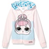 image:imageLOL Surprise Girls The Glitterati Crystal Queen Big Face Zipup HoodieLight PinkLight Blue