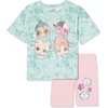 image:imageLOL Surprise girls Lol Surprise Oversize Tshirt amp Bike Short Bundle SetMint WashPink