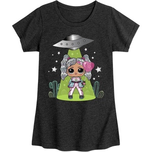 image:imageHYBRID APPAREL  LOL Surprise Dolls  Astro Alien Doll  Spacecraft  Toddler amp Youth Girls Short Sleeve Graphic TShirtHeather Black