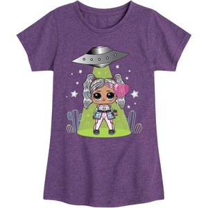 image:imageHYBRID APPAREL  LOL Surprise Dolls  Astro Alien Doll  Spacecraft  Toddler amp Youth Girls Short Sleeve Graphic TShirtHeather Purple