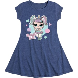 image:imageHYBRID APPAREL  LOL Surprise Dolls  BDay BB Besties Celebrate Birthdays  Toddler amp Youth Girls Fit amp Flare DressHeather Navy