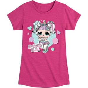 image:imageHYBRID APPAREL  LOL Surprise Dolls  BDay BB Besties Celebrate Birthdays  Toddler amp Youth Girls Short Sleeve TShirtHeather Fuchsia