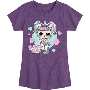 image:imageHYBRID APPAREL  LOL Surprise Dolls  BDay BB Besties Celebrate Birthdays  Toddler amp Youth Girls Short Sleeve TShirtHeather Purple