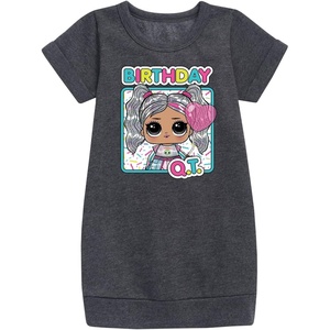 image:imageHYBRID APPAREL  LOL Surprise Dolls  Birthday QT  Celebrate  Toddler amp Youth Girls Fleece DressHeather Charcoal