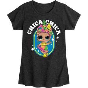 image:imageHYBRID APPAREL  LOL Surprise Dolls  Chica Chica Tropical  Toddler amp Youth Girls Short Sleeve Graphic TShirtHeather Black