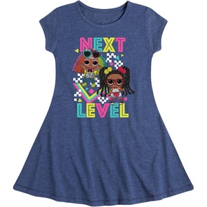 image:imageHYBRID APPAREL  LOL Surprise Dolls  Next Level  Retro School Style  Toddler amp Youth Girls Fit amp Flare DressHeather Navy