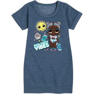 image:imageHYBRID APPAREL  LOL Surprise Dolls  Pool Party Vibes  Beach Babe  Toddler amp Youth Girls Fleece DressHeather Navy