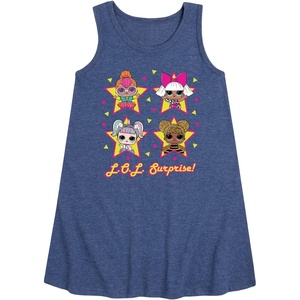 image:imageHYBRID APPAREL  LOL Surprise Dolls  Queen Bee Neon QT Deva amp Sugar  Toddler amp Youth Girls Aline DressHeather Navy
