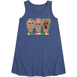 image:imageHYBRID APPAREL  LOL Surprise Dolls  U Glow Girl  Girl Group  Toddler amp Youth Girls Aline DressHeather Navy