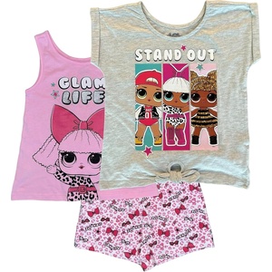 image:imageLOL Surprise Girls 3Piece TShirt Tank Top and Short SetLight Grey