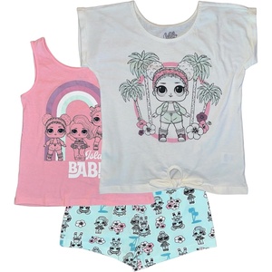 image:imageLOL Surprise Girls 3Piece TShirt Tank Top and Short SetOffwhite
