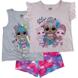 image:imageLOL Surprise Girls 3Piece TShirt Tank Top and Short SetPink
