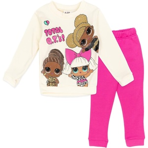 image:imageLOL Surprise Girls Fleece Sweatshirt and Jogger Pants Outfit Set Little Kid to Big Kid Sizes 41820Pink  White