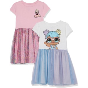 image:imageLOL Surprise Girls Lol Surprise Girls 2pack Tulle Dress Bunlde SetWhitePinkblue  Lt PinkHot Pink