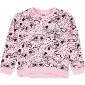 image:imageLOL Surprise Girls Sweatshirt Jumbo Print and Embroidery Sweater Sizes 416Light Pink