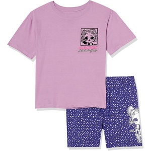 image:imageLOL Surprise girls Lol Surprise Oversize Tshirt amp Bike Short Bundle SetLilacPurple
