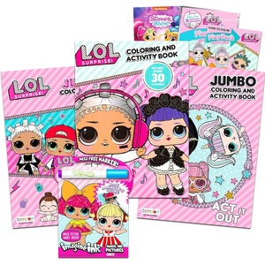 image:imageL O L Dolls Coloring and Activity Books Set for Girls Kids Toddlers  6 Pack Bundle  3 LOL Coloring Books 1 MessFree Game Book Play Pack Stickers Tattoos and More LOL Party Supplies