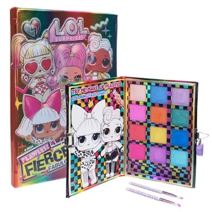 image:imageTownley Girl LOL Surprise 12Well Lockable Diary Shadow Palette with Practice Face Chart Shimmery and Opaque Colors Pigmented 2 Brushes NonToxic 6 Perfect for Parties Sleepovers